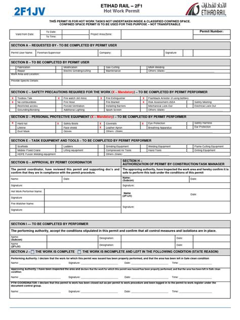 Hot Work Permit Form for Welding に対する画像結果