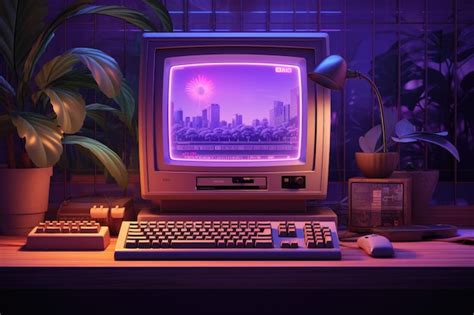 Toradh íomhá ar Retro Computer Grey Color