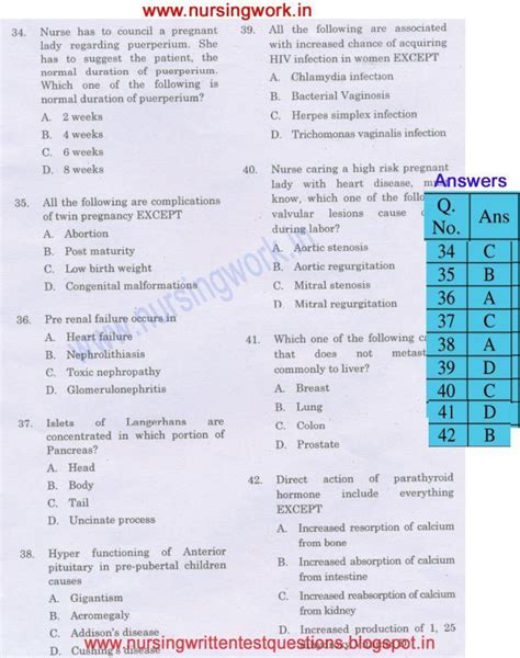 Nursing Aptitude Test Questions and Answers に対する画像結果
