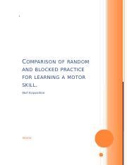 Image result for Motor Learning Random Practice