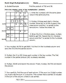Standard Multiplication Algorithm Step by Step for 5th Graders に対する画像結果