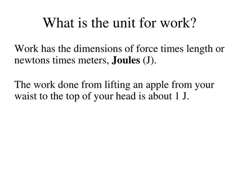 Image result for What Unit Is Work Calculated In