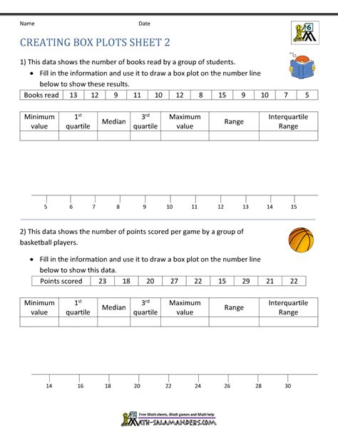 Afbeeldingsresultaten voor Box Plot Questions Worksheet