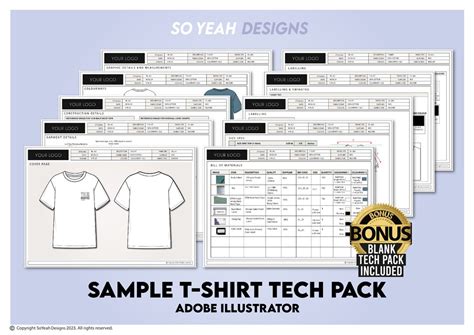 Image result for Tech Pack Template for Procreate