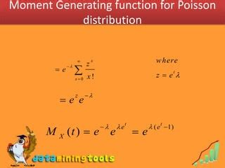 Image result for Poisson Distribution Moment Generating Function