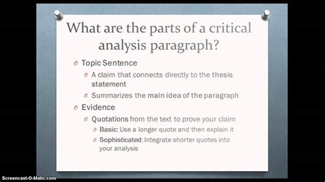 Toradh íomhá ar Analysis Paragraph Example
