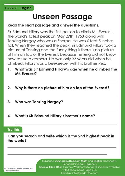 Image result for Unseen Passage Class 4th