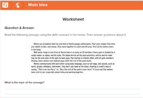Image result for BrainPOP Main Idea Answer Key