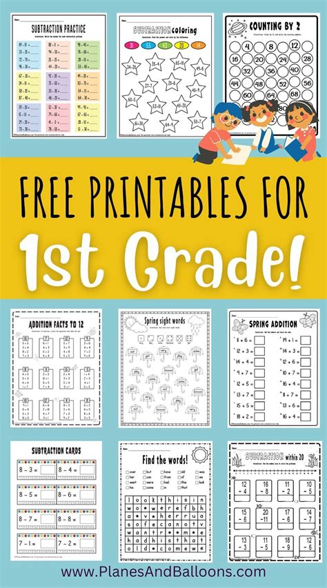 Image result for 1st Grade Learning Worksheets Math
