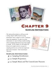 Image result for Chapter 9 Sampling Distributions