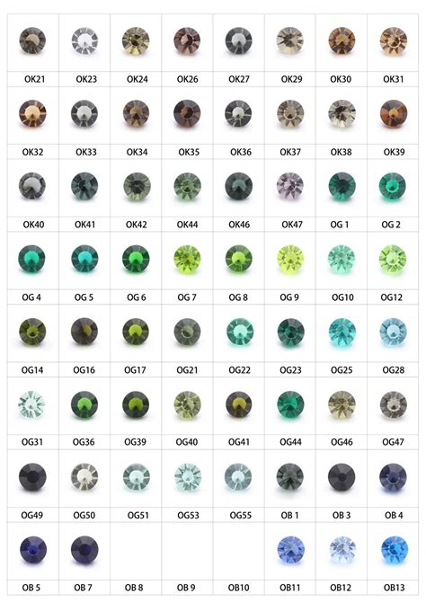Image result for Spectrum Glass Color Chart
