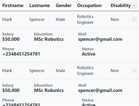 Image result for Table Collapse Row