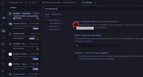Customize Prettier Vscode に対する画像結果