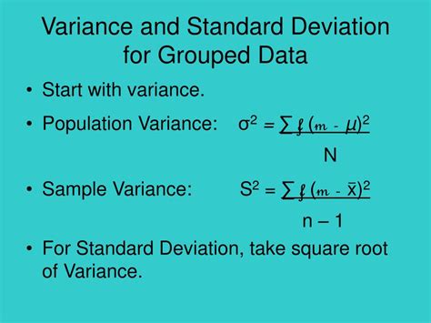 Image result for Variance in Grouped Data