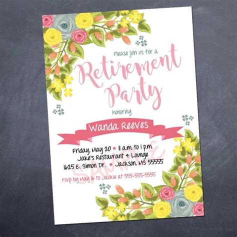 Toradh íomhá ar Downloadable Retirement Party Invitations