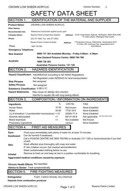 Toradh íomhá ar Safety Data Sheet for Paint