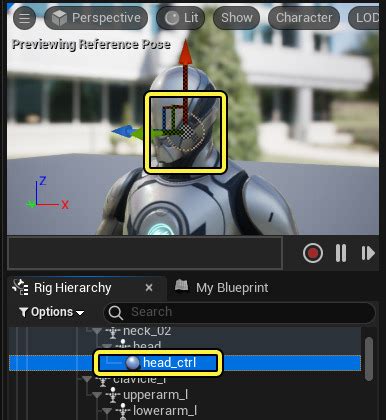 Toradh íomhá ar Unreal Engine Control Rig Rotation Split