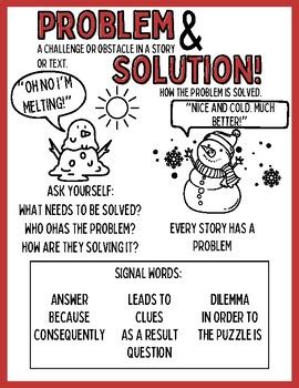 Résultat d’images pour Problem and Solution Anchor Chart Worksheet 3rd Grade