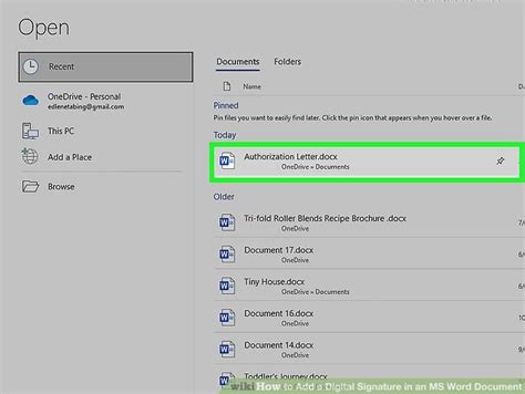 Image result for How to Digital Sign in Word
