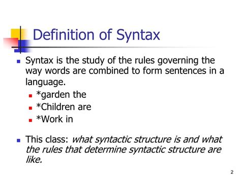 Image result for Syntax in a Sentence