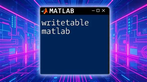 Making a Database Table in MATLAB に対する画像結果