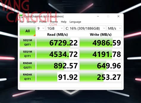 Crystal Disk Mark SSD 256 に対する画像結果