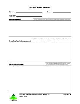 Image result for Functional Assessment Report Example