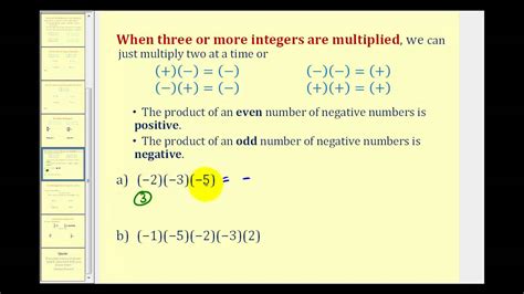Toradh íomhá ar Negative Number Multiplication