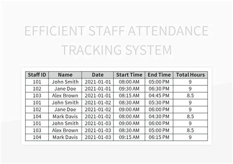 Image result for Attendance Tracking Template