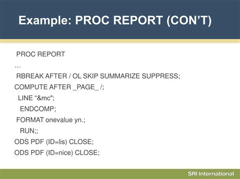 Image result for Proc Report Output