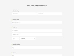 Image result for Auto Insurance Quote Sheet Template