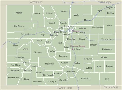 Image result for Colorado Zip Code Map by County