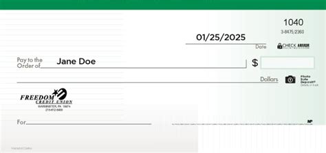 Image result for Jack so County Bank Check Example