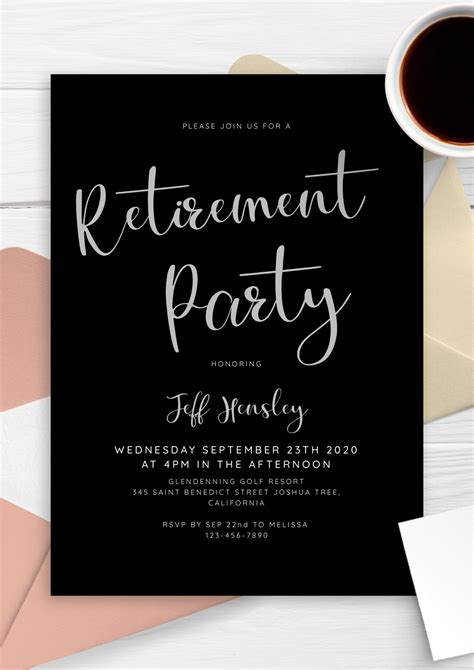 Toradh íomhá ar Downloadable Retirement Party Invitations