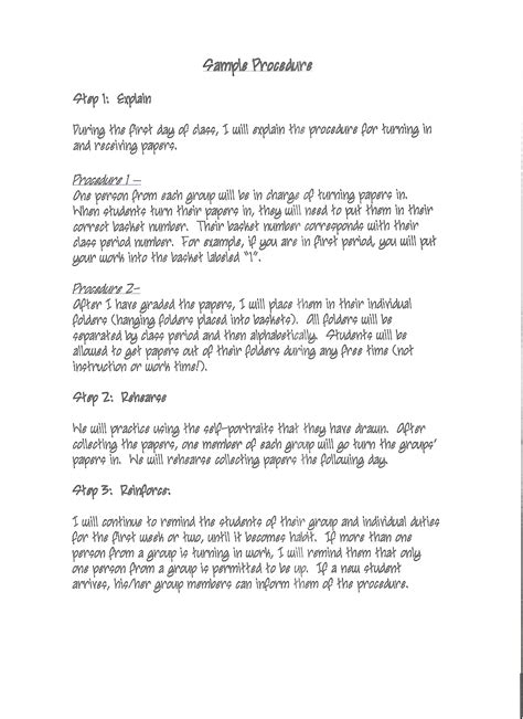 Image result for Example of Method of Procedure