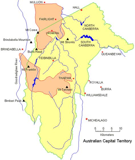 Image result for Australian Capital Territory Map