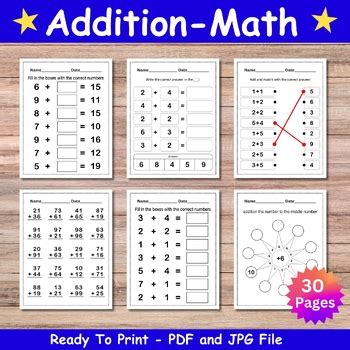 Image result for Addition Fact Fluency Worksheets