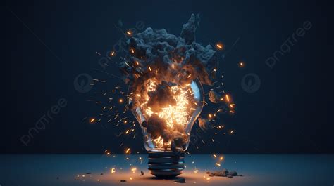 Toradh íomhá ar Exploding Light Bulb Art