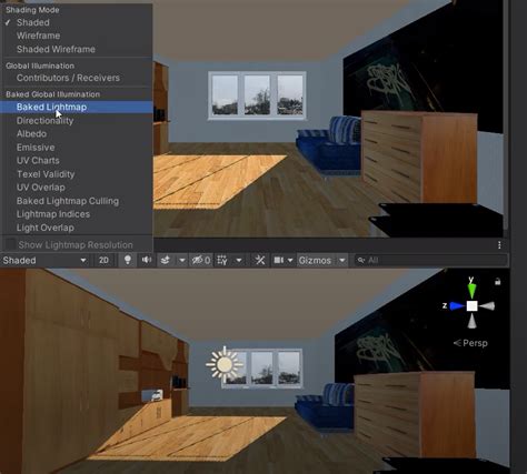 Toradh íomhá ar Unity Lighting Settings