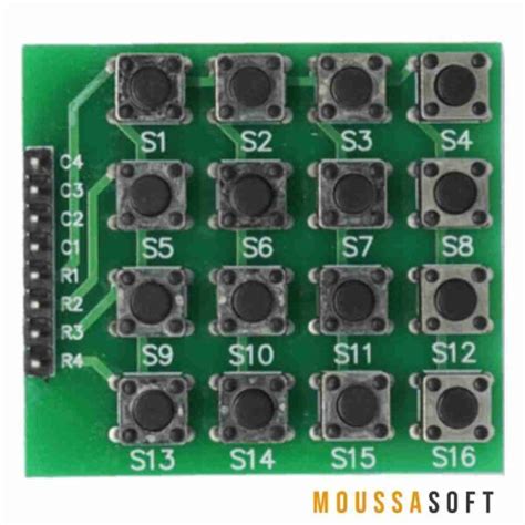 Toradh íomhá ar Clavier 4x4 Arduino