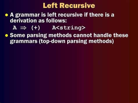 Image result for Left Recursive