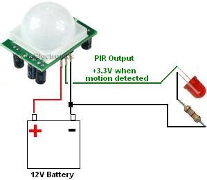 Image result for Simple LED Circuit with PIR Sensor