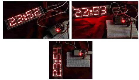 Toradh íomhá ar Arduino Uno MAX7219 Dot-Matrix Clock