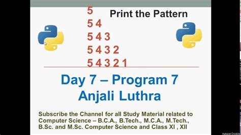 Image result for How to Create a Python Number Pattern