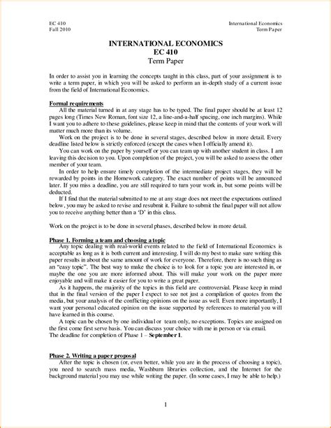 Image result for Term Paper Example