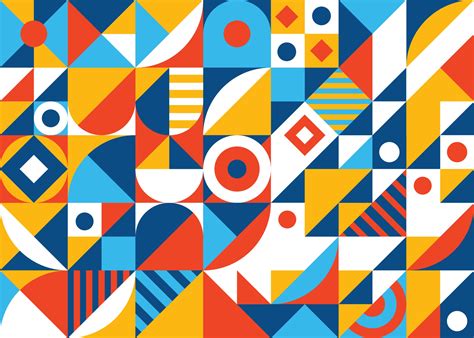 Colorful abstract geometric shape mosaic background 2050274 Vector Art ...