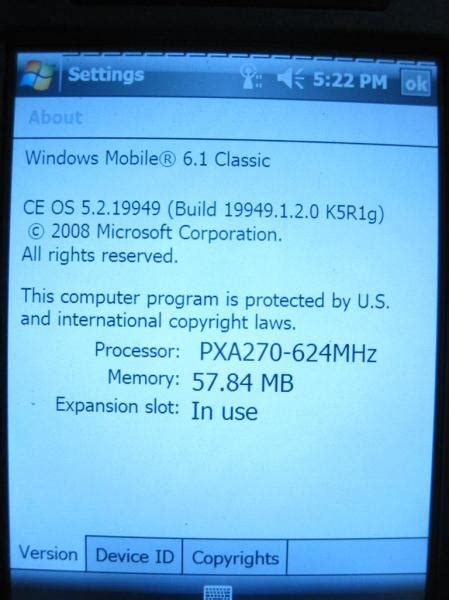 Toradh íomhá ar Windows Mobile 6 Check Updates