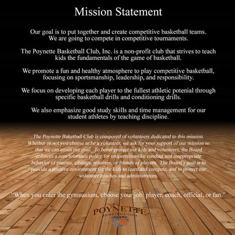 Image result for Basketball Team Mission Statement Examples