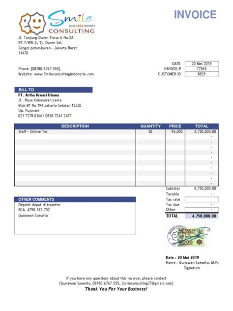 Image result for Invoice PDF for Testing