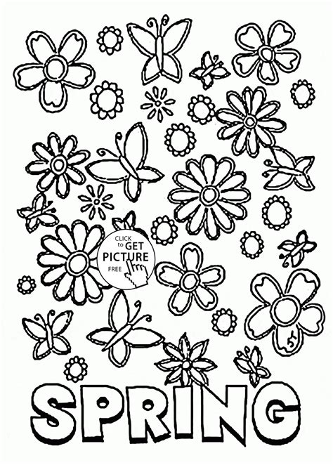 Image result for Spring Coloring Flower Pictures for Kids